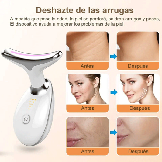 MASAJEADOR ANTIARRUGAS FACIAL, 7 LUCES