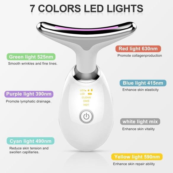 MASAJEADOR ANTIARRUGAS FACIAL, 7 LUCES