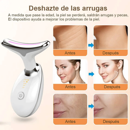 MASAJEADOR ANTIARRUGAS FACIAL, 7 LUCES