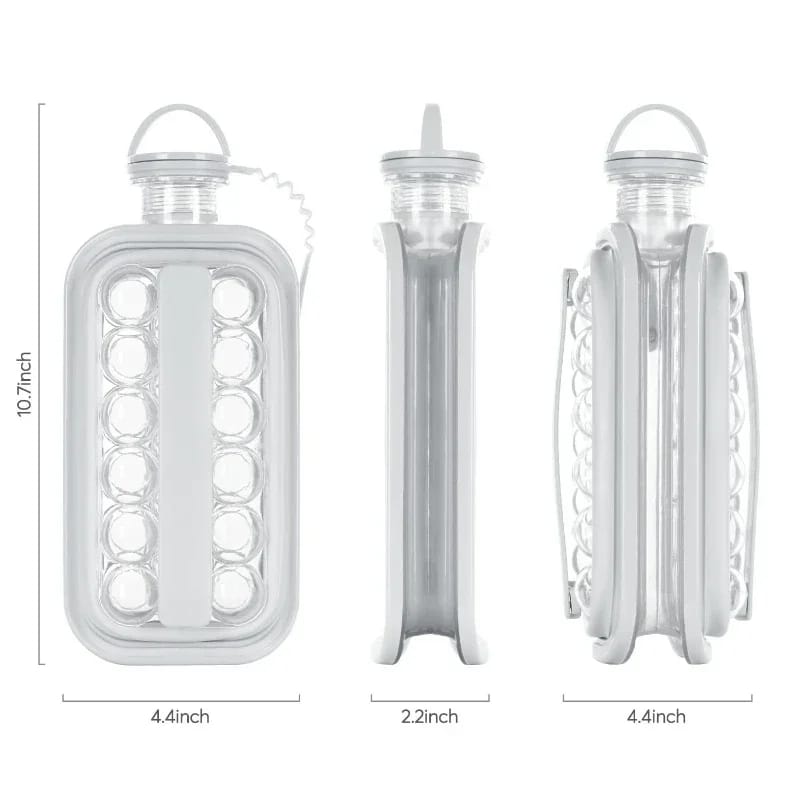 Cubitera en forma de botella, para hacer hielos